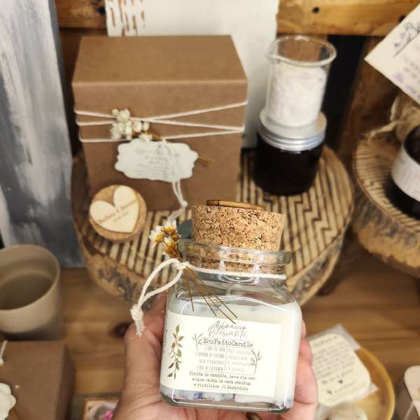 Candela Naturale Personalizzata in Cera di Soia – EcoFattoArt